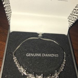 Gianni Argento Genuine Diamond Starfish Sterling Silver Adjustable Bracelet